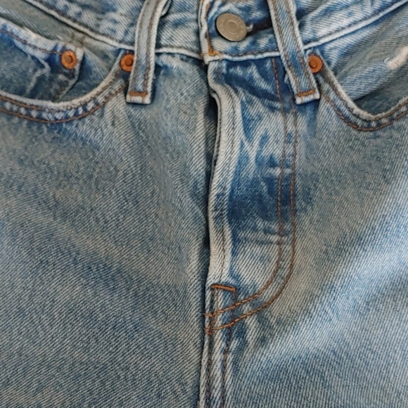 Levis Wedgie Distressed Straight Leg Jeans Sz 24 - Picture 7 of 12